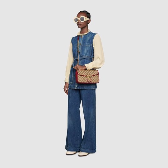 Original Canvas Marmont Small Shoulder Bag - Leather Women's Bag