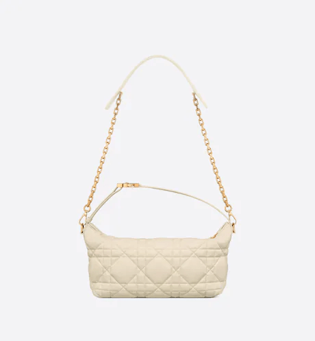 Latte Macrocannage Calfskin Small Nomad Bag - Leather Women's Handbag - Bagsfits