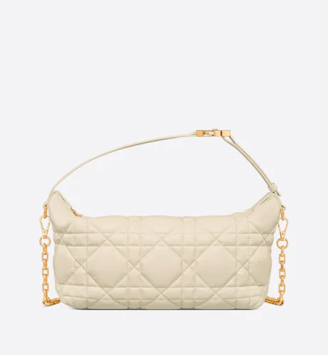 Latte Macrocannage Calfskin Small Nomad Bag - Leather Women's Handbag - Bagsfits