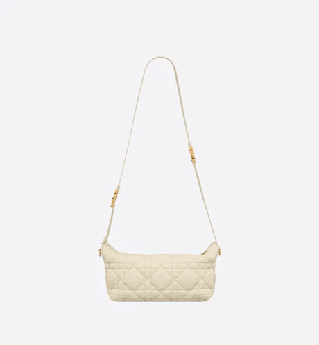Latte Macrocannage Calfskin Small Nomad Bag - Leather Women's Handbag - Bagsfits