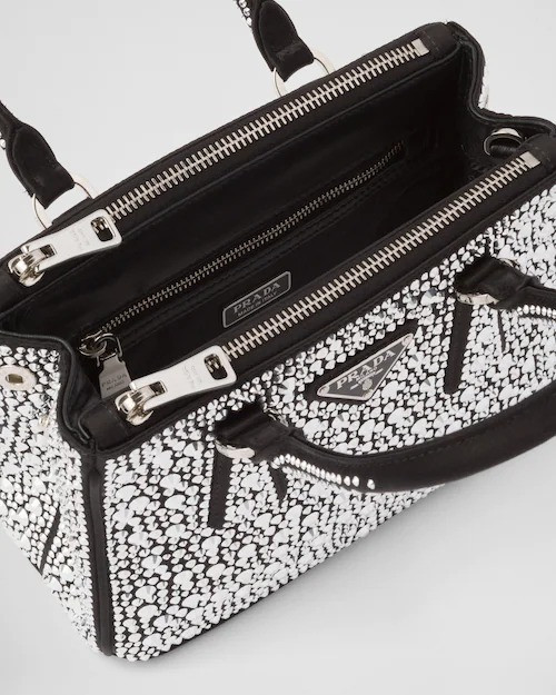 PRD Galleria Satin Mini-Bag With Crystals - Leather Women's Handbag - Bagsfits