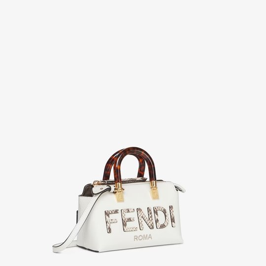 By The Way Mini Small Leather And Elaphe Boston Bag - Leather Women's Handbag - Bagsfits