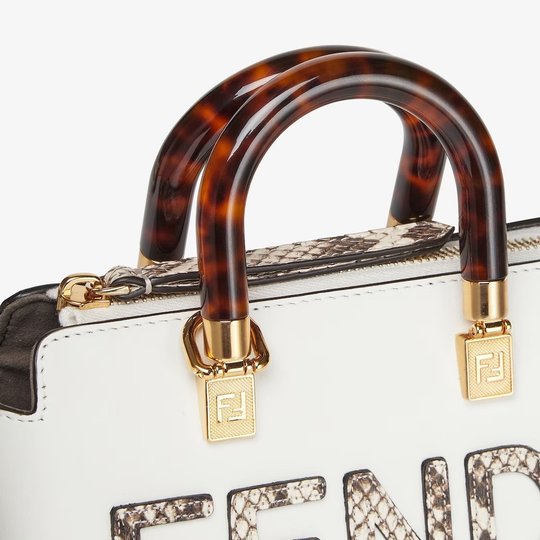 By The Way Mini Small Leather And Elaphe Boston Bag - Leather Women's Handbag - Bagsfits
