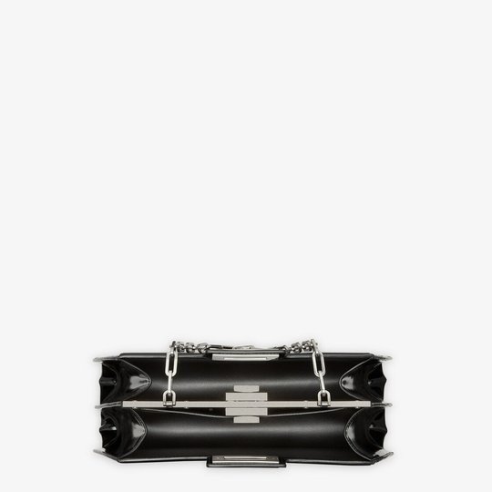 Peekaboo Cut Medium Black Leather Bag - Leather Women's Handbag - Bagsfits