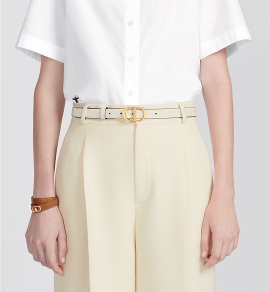Black & Latte 30 Montaigne Reversible Belt - Leather Women Belt