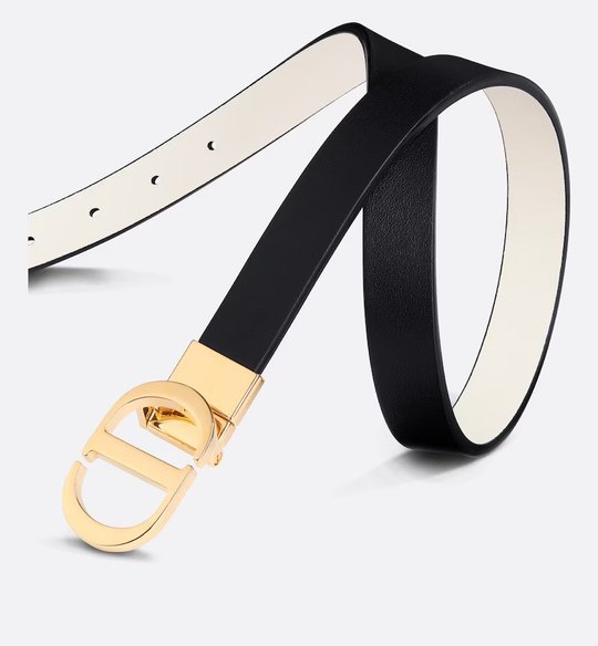 Black & Latte 30 Montaigne Reversible Belt - Leather Women Belt