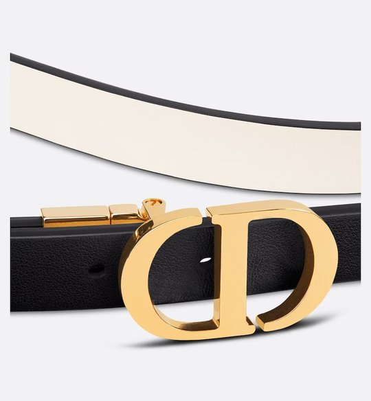 Black & Latte 30 Montaigne Reversible Belt - Leather Women Belt