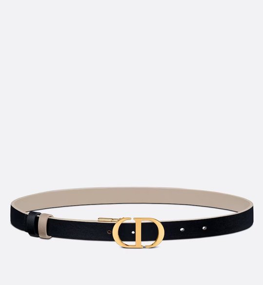 Hazelnut and Black 30 Montaigne Reversible Belt - Leather Women Belt