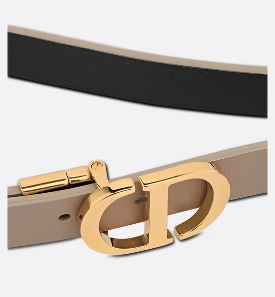 Hazelnut and Black 30 Montaigne Reversible Belt - Leather Women Belt