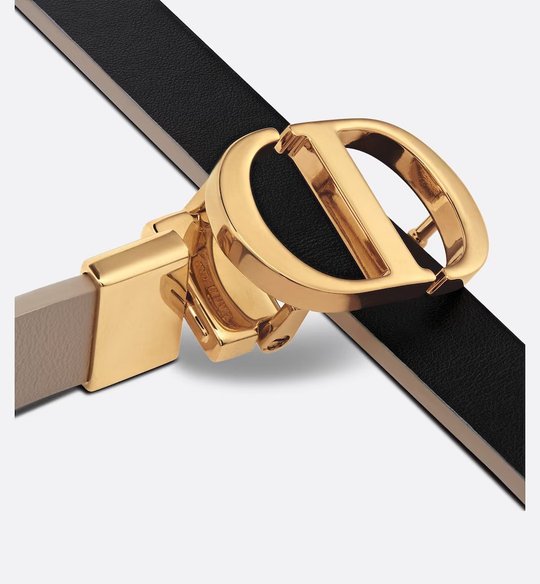 Hazelnut and Black 30 Montaigne Reversible Belt - Leather Women Belt