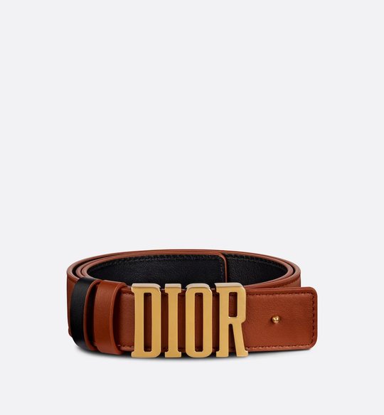 Golden Saddle and Black D-Fence Reversible Belt - Leather Women Belt