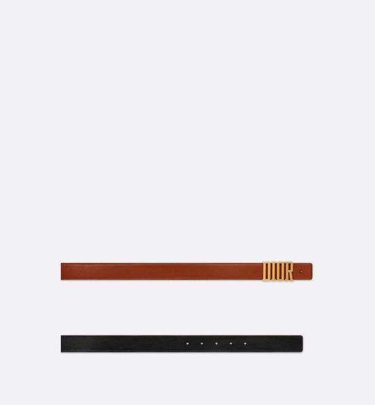 Golden Saddle and Black D-Fence Reversible Belt - Leather Women Belt