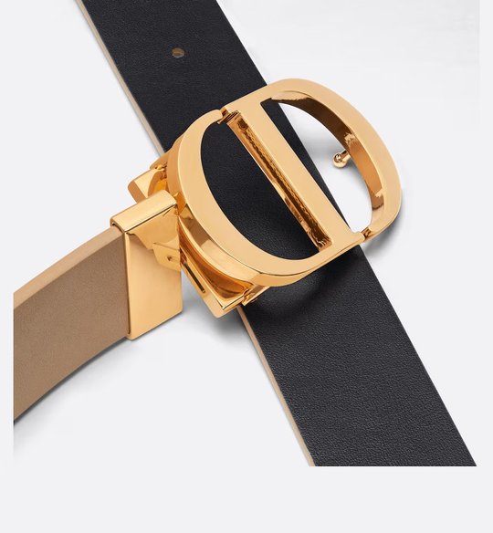 Hazelnut and Black 30 Montaigne Reversible Belt - Leather Women Belt