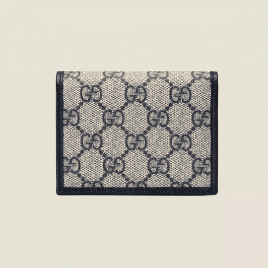 Blue GG Horsebit 1955 Card Case Wallet - Leather Women's Wallet - Bagsfits