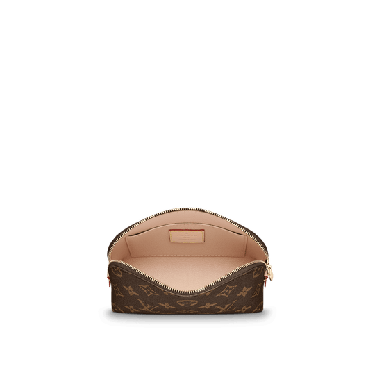 Cosmetic Pouch Monogram Canvas - Leather Women's Pouch