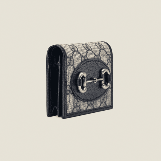 Blue GG Horsebit 1955 Card Case Wallet - Leather Women's Wallet - Bagsfits