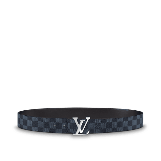 Initiales Reversible Belt Damier Cobalt - Leather Men's Belt