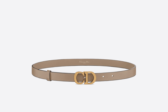 Warm Taupe Ultrasoft Calfskin Saddle Belt - Leather Women Belt