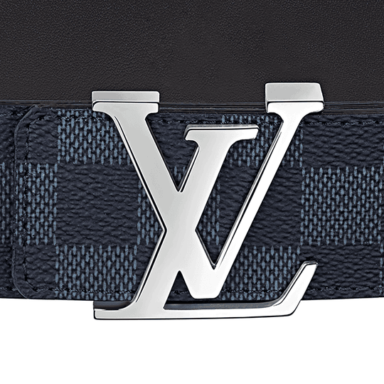 Initiales Reversible Belt Damier Cobalt - Leather Men's Belt