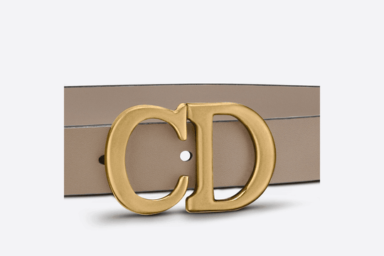 Warm Taupe Ultrasoft Calfskin Saddle Belt - Leather Women Belt
