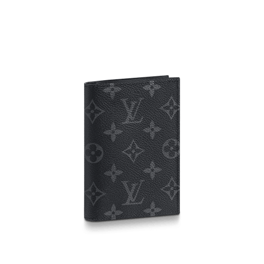 Passport Cover Monogram Eclipse Canvas Leather Wallet - Leather Men's Wallet - Bagsfits
