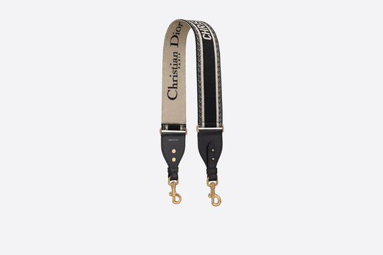 Black CD Embroidery Shoulder Strap