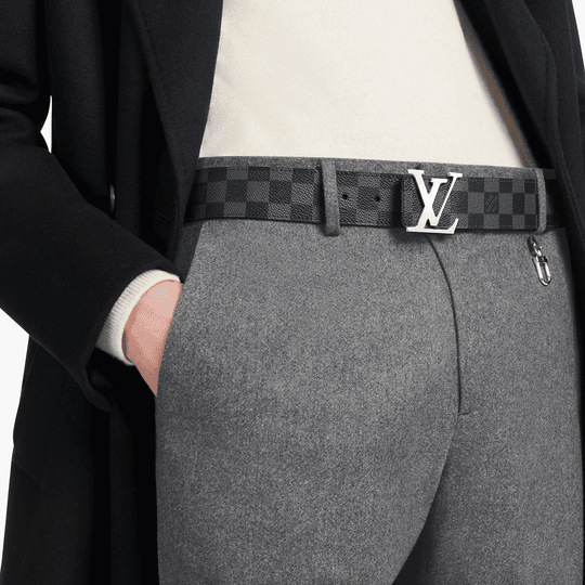 Initiales Reversible Belt Damier Cobalt - Leather Men's Belt