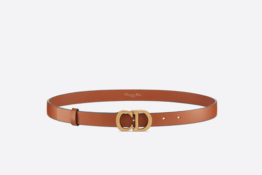 Cognac Color Ultrasoft Calfskin Saddle Belt - Leather Women Belt