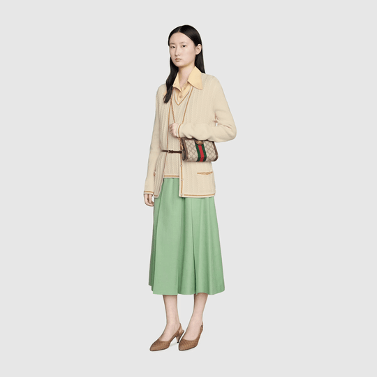 Brown Ophidia Mini Shoulder Bag - Leather Women's Handbag - Bagsfits