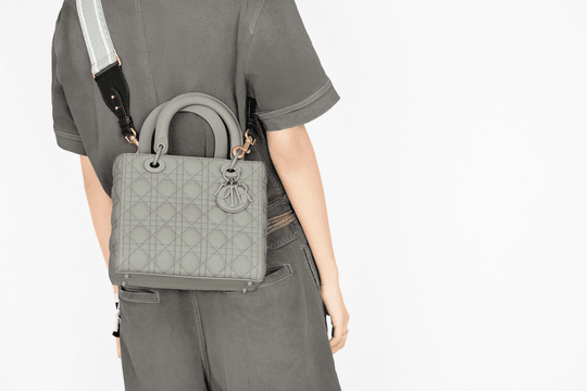 Gray CD Embroidery Shoulder Strap