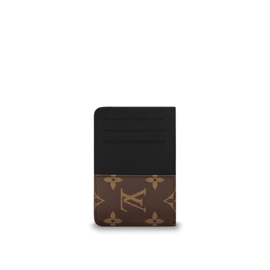 Neo Porte Cartes Monogram Macassar Canvas Leather Wallet - Leather Men's Wallet - Bagsfits