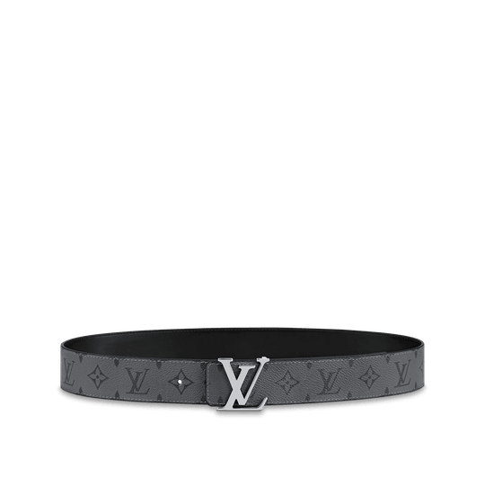 Black Initiales 40MM Reversible Belt Monogram Eclipse - Leather Men's Belts - Bagsfits