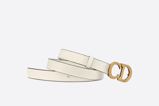 Latte Ultrasoft Calfskin Saddle Belt - Leather Women Belt