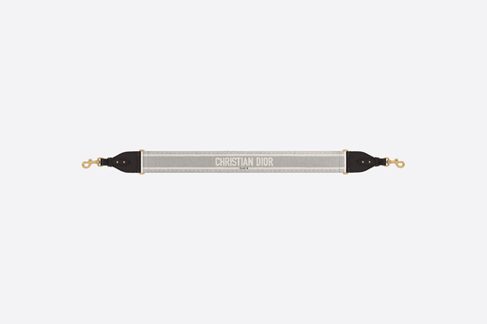 Gray CD Embroidery Shoulder Strap