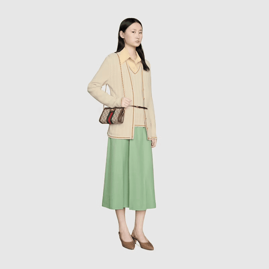 Brown Ophidia Mini Shoulder Bag - Leather Women's Handbag - Bagsfits