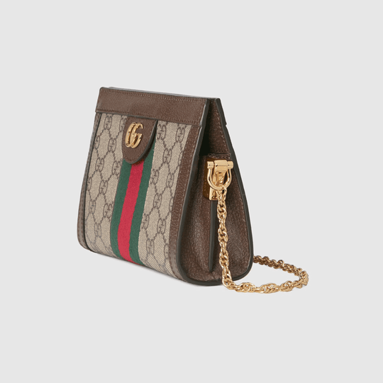 Brown Ophidia Mini Shoulder Bag - Leather Women's Handbag - Bagsfits