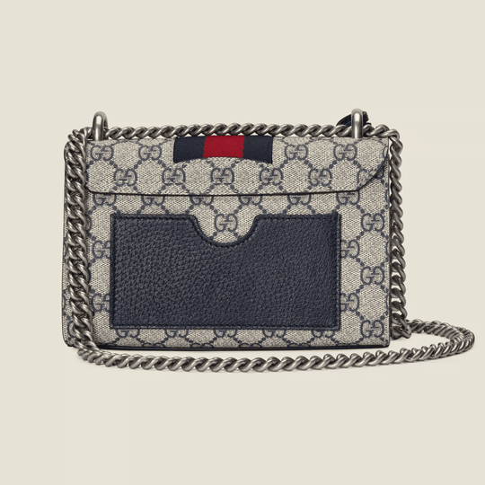 Beige & Blue GG Padlock Small Shoulder Bag - Leather Women's Handbag - Bagsfits
