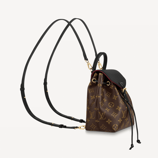 Montsouris BB Monogram Canvas Colored Leather Backpack - Leather Backpack