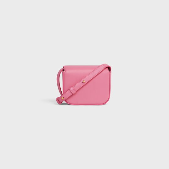 Flamingo Mini Triomphe In Shiny Calfskin - Leather Women's Handbag - Bagsfits