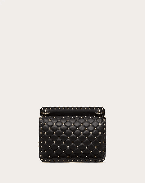 Medium Rockstud Spike Nappa Leather Bag - Leather Women's Handbag - Bagsfits