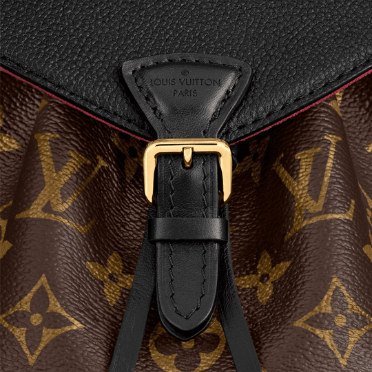 Montsouris BB Monogram Canvas Colored Leather Backpack - Leather Backpack