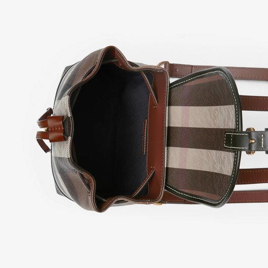 Check Micro Backpack - Leather Women's Backpack - Bagsfits