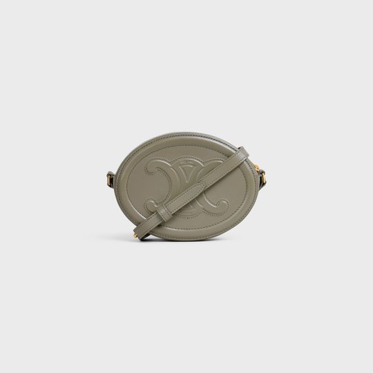Army Green Crossbody Oval Purse Cuir Triomphe In Smooth Calfskin - Leather Women's Handbag - Bagsfits