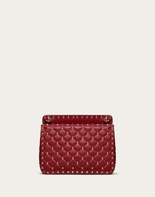 Medium Rockstud Spike Nappa Leather Bag - Leather Women's Handbag - Bagsfits