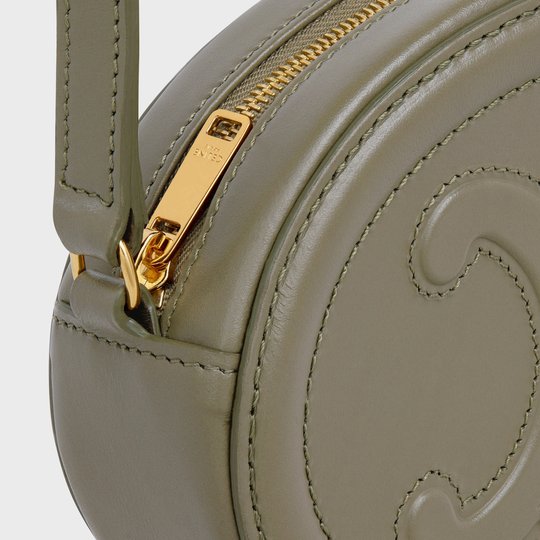 Army Green Crossbody Oval Purse Cuir Triomphe In Smooth Calfskin - Leather Women's Handbag - Bagsfits