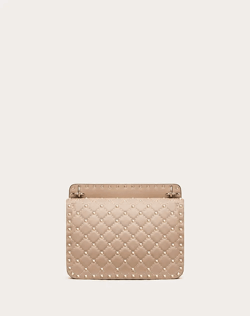 Medium Rockstud Spike Nappa Leather Bag - Leather Women's Handbag - Bagsfits