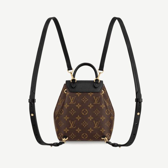 Montsouris BB Monogram Canvas Colored Leather Backpack - Leather Backpack