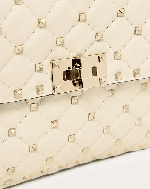 Medium Rockstud Spike Nappa Leather Bag - Leather Women's Handbag - Bagsfits
