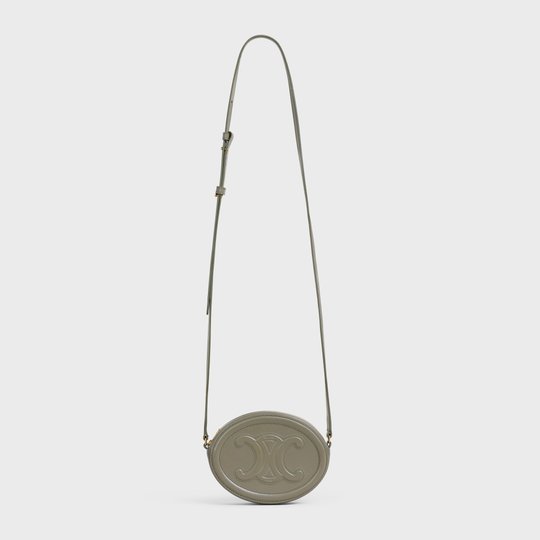 Army Green Crossbody Oval Purse Cuir Triomphe In Smooth Calfskin - Leather Women's Handbag - Bagsfits