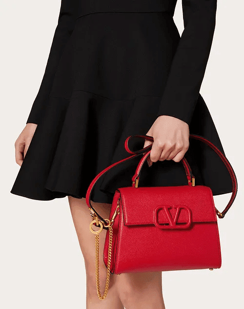 Vsling Grainy Calfskin HandBag - Leather Women's Handbag - Bagsfits